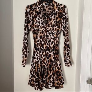 bebe leopard print dress